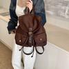 Suede Backpack Bag Women's Autumn New Fashion Retro Backpack Large Capacity Bucket Bag