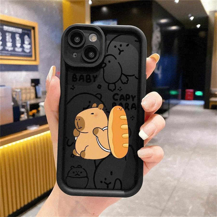 Cute Capybara Phone Case for Realme C35 C30 C55 C67 11 12 C11 C12 C15 C20 C21 C31 GT3 8 7i 8i Narzo50 Capa Cover