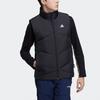 Adidas Zjy Gfx Dwn V Zip-Up Collar Solid Down Vest Men Tops Black H20779