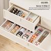 Telescopic Drawer Organizer with Built-in Compartments for Cosmetics and Lipstick