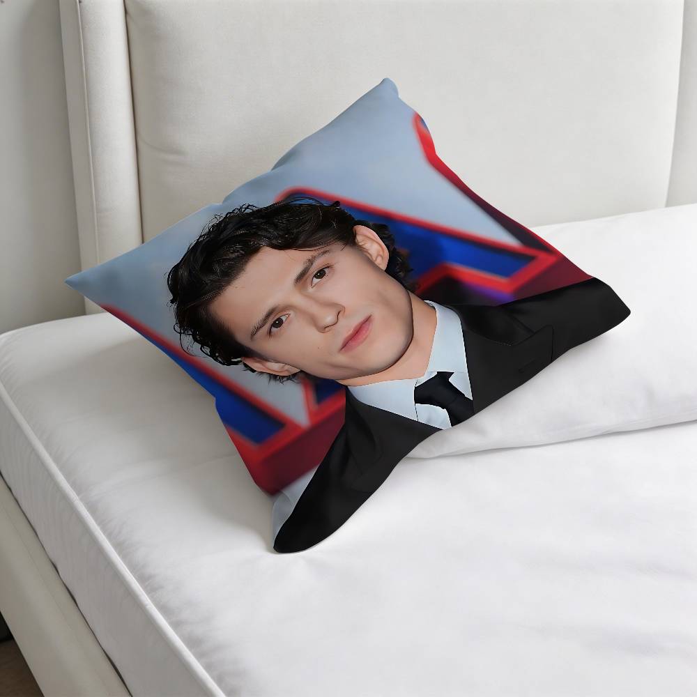 Funny Tom HHolland Actor Decorative Square Pillow Cover Modern Cushion Case for Living Room Bedroom