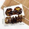 Four Pairs of Autumn and Winter Amber Retro Leopard Print Stud Earrings Set Earrings Versatile New Earrings Batch