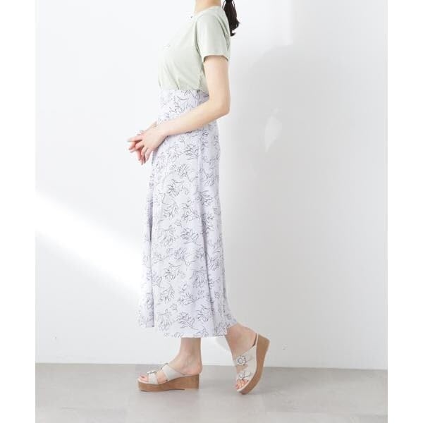 Jill by Jill Stuart Women's Line Flower Print Skirt, Red