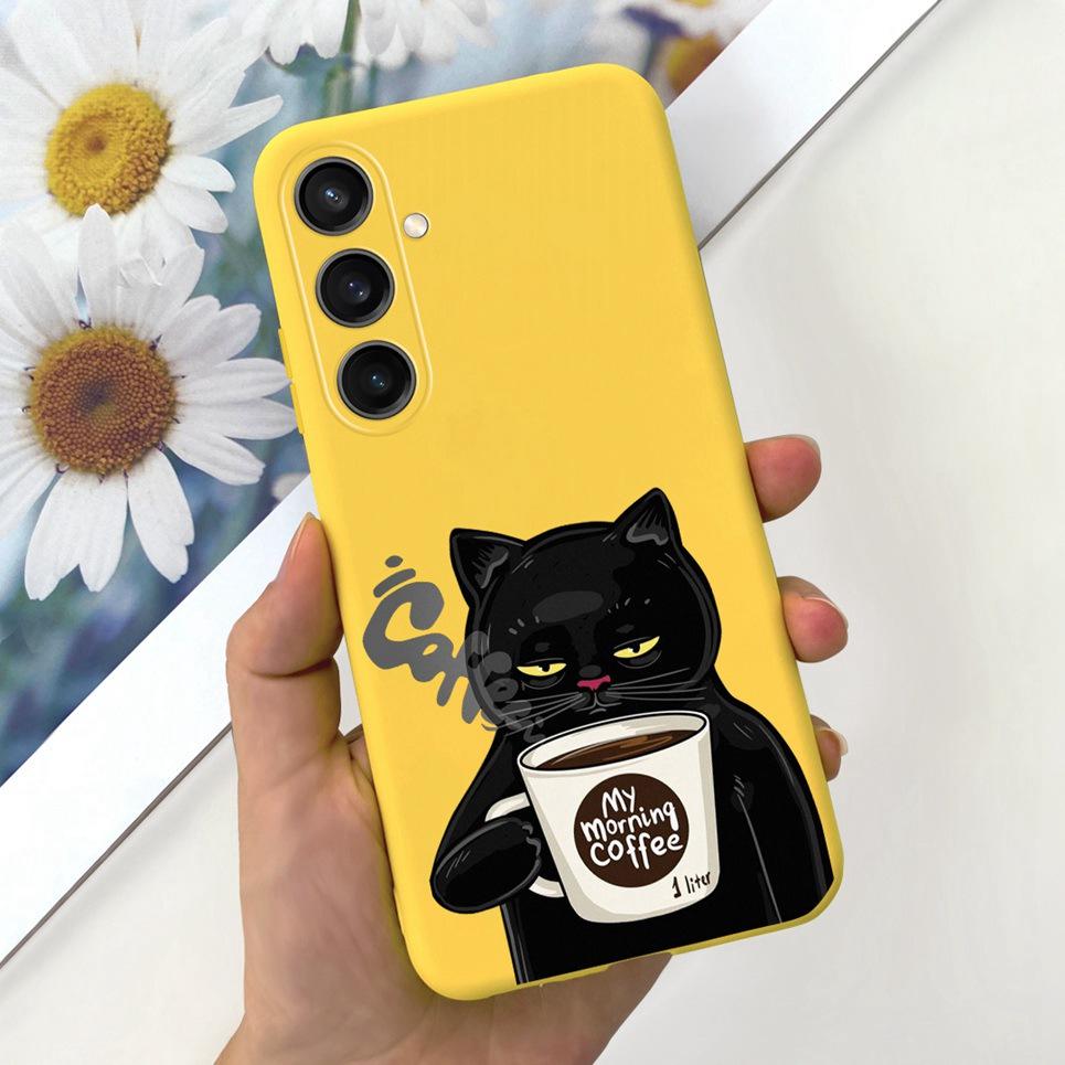 For Huawei Samsung Galaxy M15 F15 Back Cover Soft Matte Liquid Silicone Funda Samsung F15 Coque Astronaut Dinosaur Housing