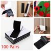 100pairs Self-Adhesive Hook and Loop Fastener Tape Nylon Interlocking Dots Tool