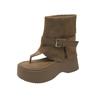 Mezzanine Sandals Women's Summer New 2025 Suede Niche Design Thick-soled Cool Boots Retro Versatile Women's Shoes
