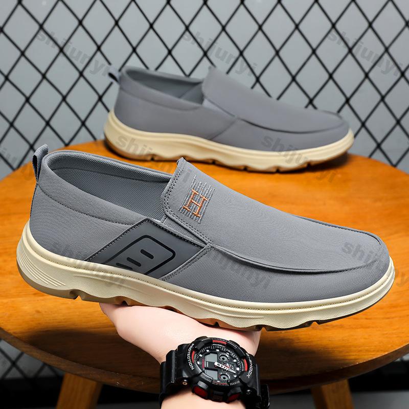 Fashion Men's Cloth Shoes 2025 Spring Autumn New Soft Sole Fashion Slip on Outdoor Casual Shoes Lightweight Comfortable Non Slip Flats