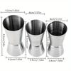 3pcs/set 15/30 20/40 25/50ml Stainless Steel Measuring Cups Party Wine Cocktail Shaker Double Tone Jigger Shot Drinks Rectification Mixed