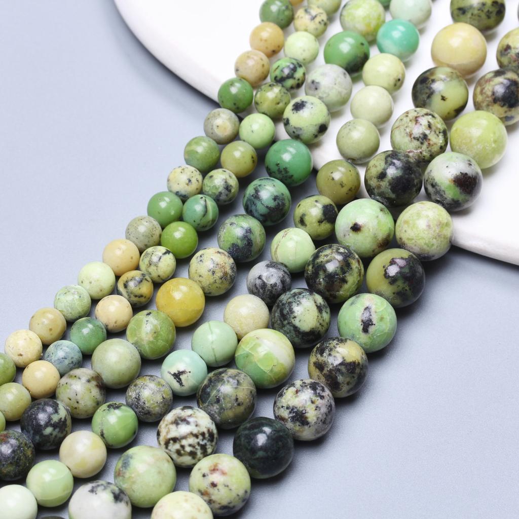 Hjemmefestrekvisitter Løse Mellomleggssteinperler 6 8 10mm Tilbehør Runde DIY Australske Jader Perler Naturlig Smykkefremstilling Armbånd 20/30 stk