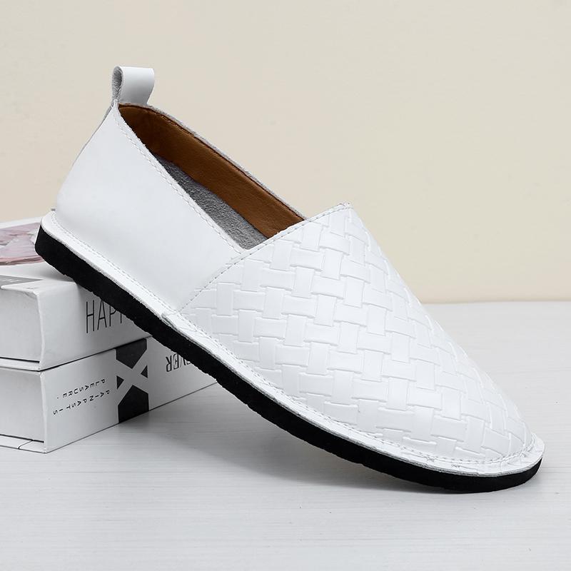 High Quality Genuine Leather Casual Shoes Light Non-slip Men's Driving Shoes Slip On Flats Handmade Elegantes Loafers Moccasins