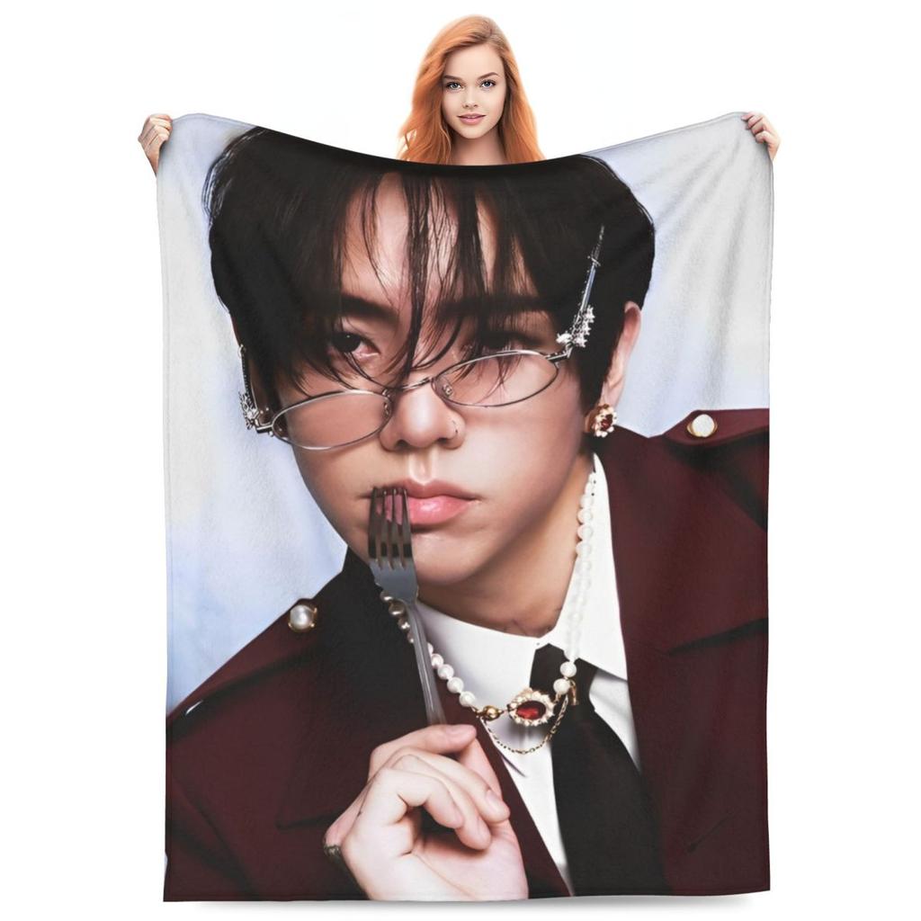 DPR IAN Deckenbezug K-Kpop Flanell Überwurfdecken Haus Sofa Tragbar Leicht Bettüberwürfe