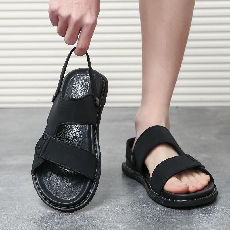 

Мужские сандалии, мужская обувь для отдыха, блестящие модные тапочки, дизайнерские золотые лакированные кожаные роскошные летние шлепанцы, зеркальные прогулочные пляжные туфли 39 чёрный