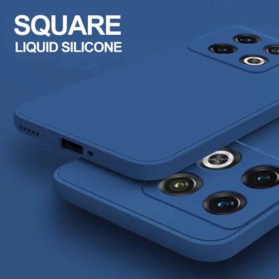 Per Oneplus 9 10 Pro Custodia quadrata in silicone liquido con protezione completa dell'obiettivo Cover morbida per Oneplus 10 Pro One Plus 9 10 Pro