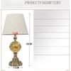 Europäische Schreibtischlampe, Retro-Schlafzimmer-Nachttischlampe, amerikanische dekorative Beleuchtung mit Uhr und Nachtlicht