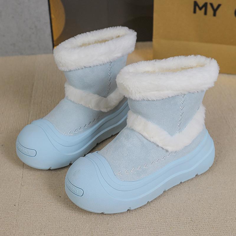 Thick-soled Snow Boots Hairy Boots Women's 2025 Autumn and Winter New Velvet Thermal Cotton Boots Versatile Non-slip Women's Boots