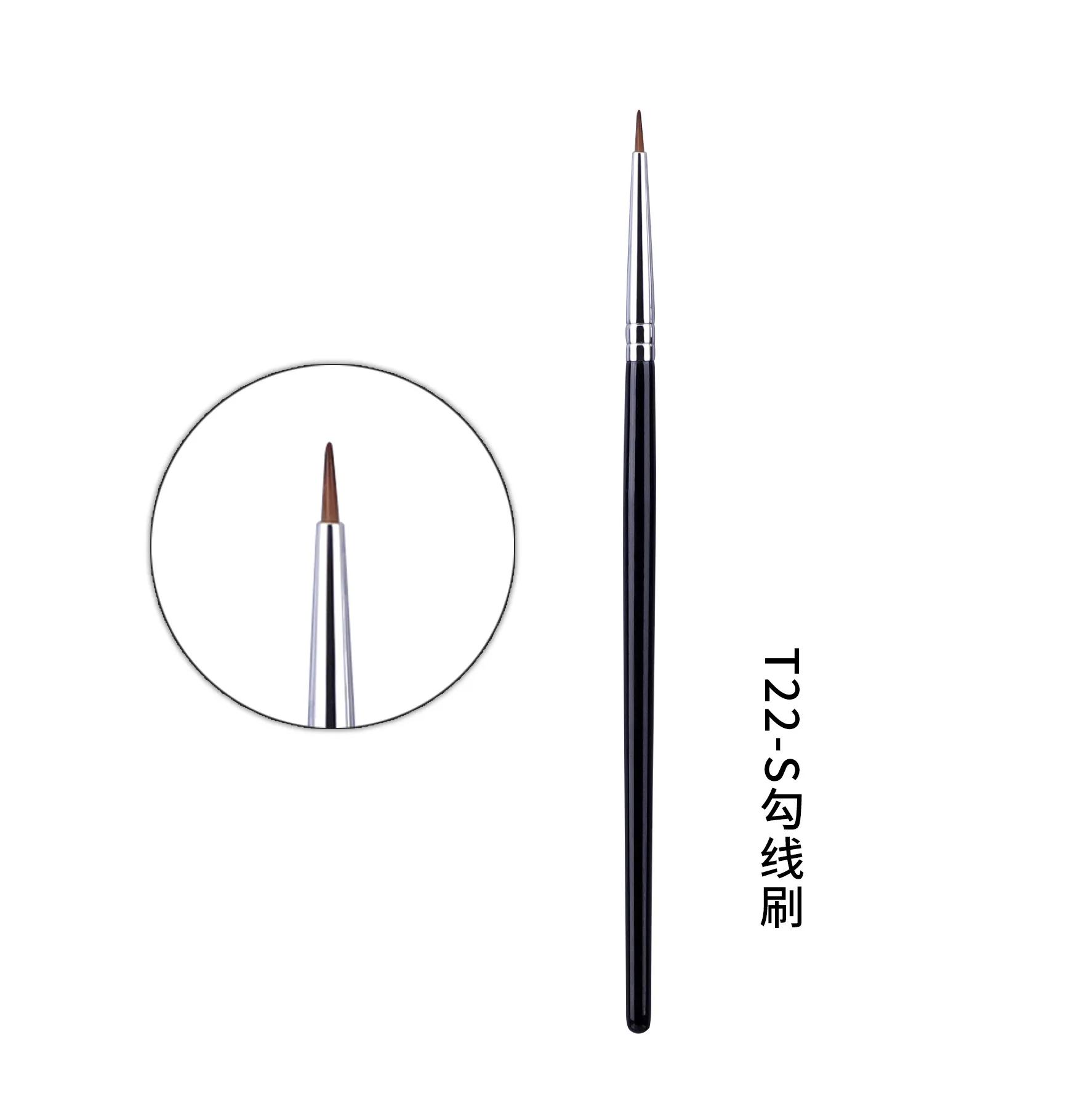 Thin Eyeliner Makeup Brush Fine Liner Small Angled Eyebrow Brush High Quality Brow Eye Contour Makeup Tool