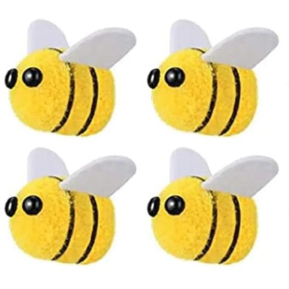 DIY Handmade Material Yellow Bee Pompom Hair Ball 4pcs 20CM Polyester Child  Hat Clothing Headdress Wedding Party Supplies