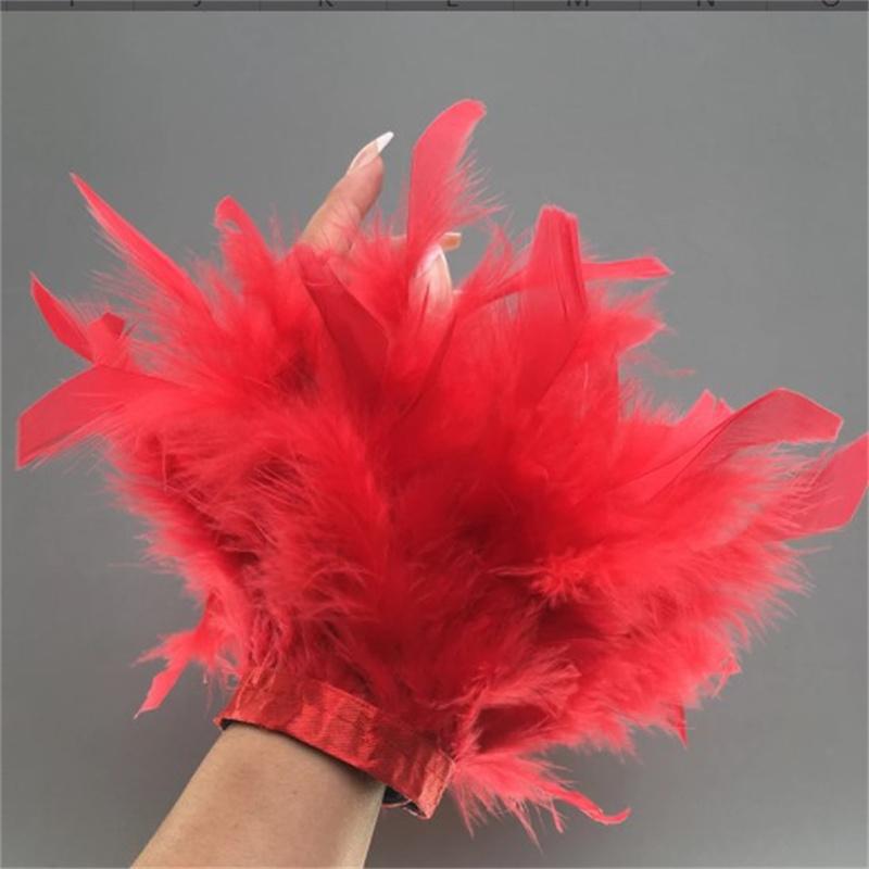 Fluffy Turkey Feathers Trim 4-6Inch Natural Ostrich Feather Ribbon Dress Sewing Craft DIY Wedding Clothing Sewing Decorations
