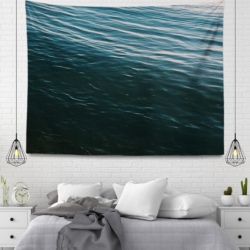 Wall Decor Tapestry Beautiful Room Decoration Blue Beach Accessories Wall Hanging Large Fabric Wall Home Autumn Decoration