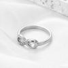 European American 6MM Infinity Stainless Steel Ring with Micro-Paved Diamonds - Versatile Women's Jewelry