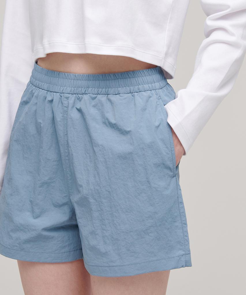 MUSINSA STANDARD WOMAN Women'S Nylon Banding Shorts [Blue Grey]