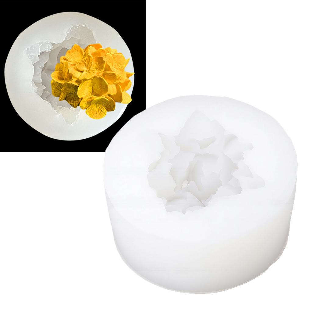 3D Forma na Hydrangeu z Fondánu Silikonová Forma na Květinové Mýdlo pro Hlínu Čokoládu Pudink Cupcake Zdobení Dortu