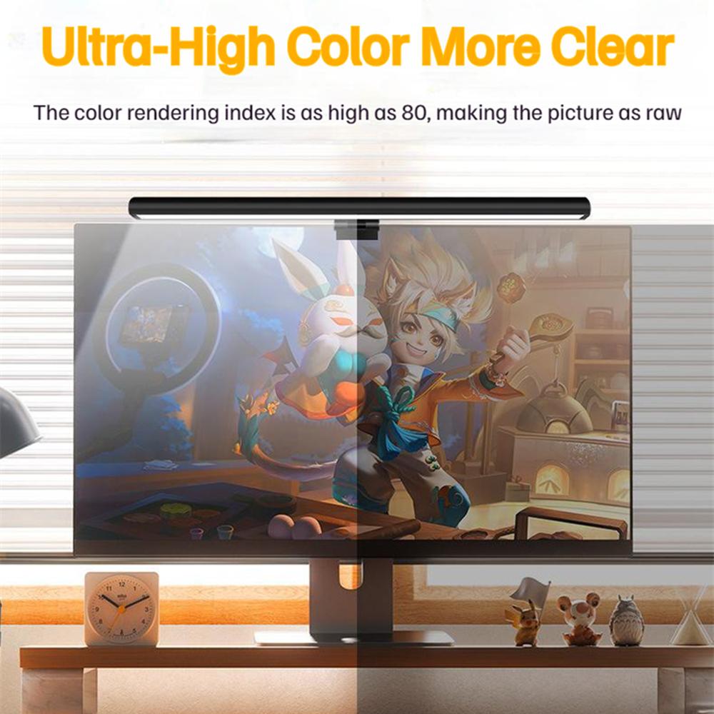 Laptop Monitor Lamp Three Color Temperature Dimmable Eye Protection USB Powered LED Light