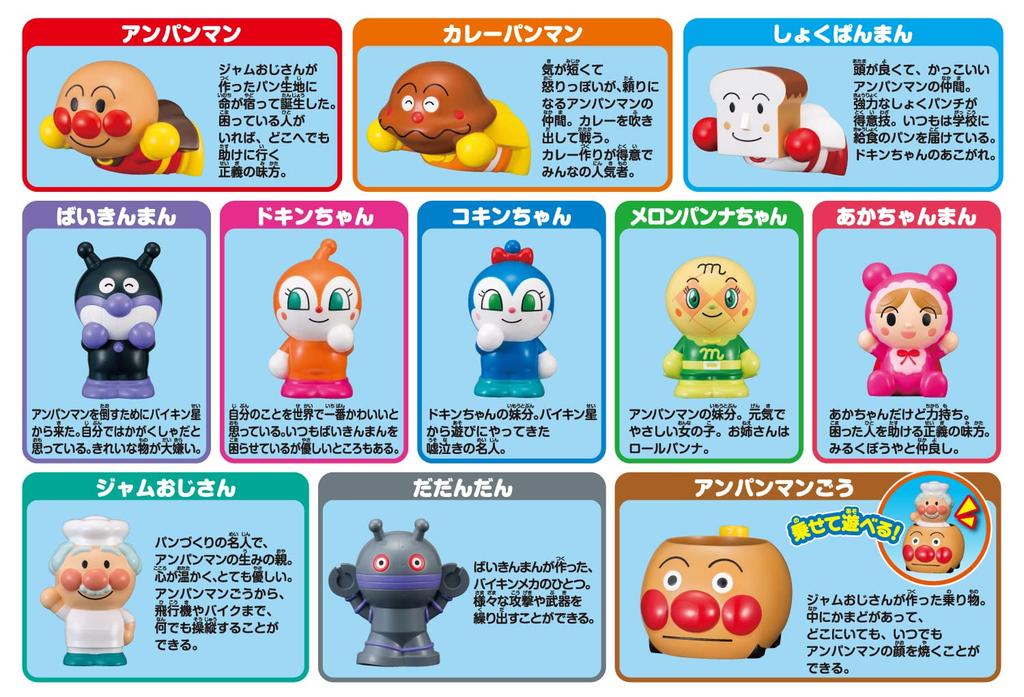 Anpanman Finger Puppet Series Full of Friends DX Set
