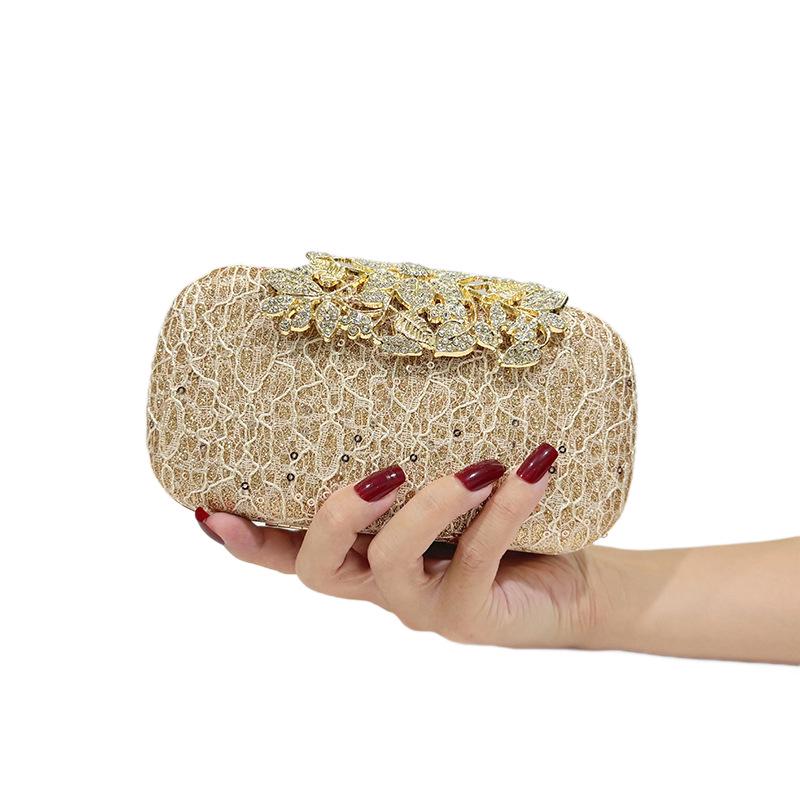 Pochette da Sera in Pizzo con Strass: Borsa a tracolla, a spalla e Cheongsam