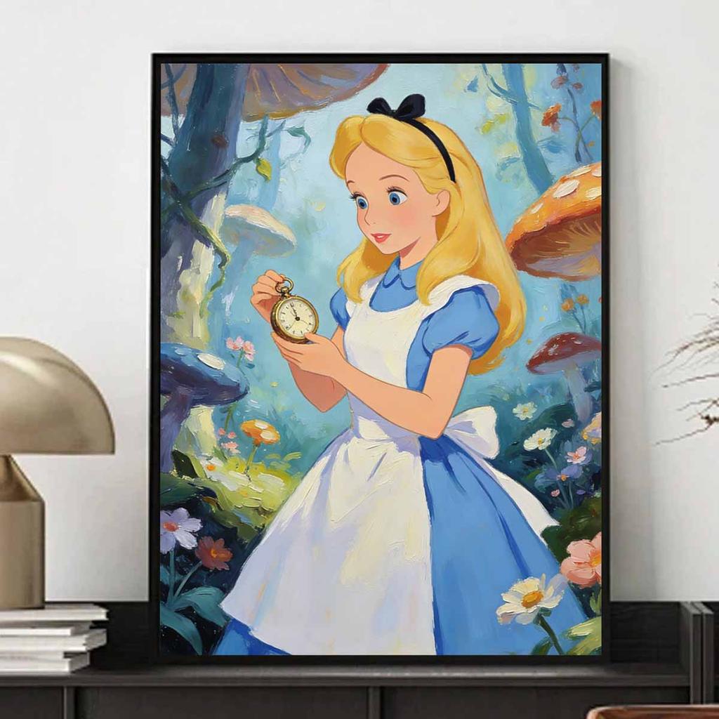 Disney Alice In Wonderland Diamond Painted Mosaic Art Painting Kit Handmade DIY Gift Home Decor