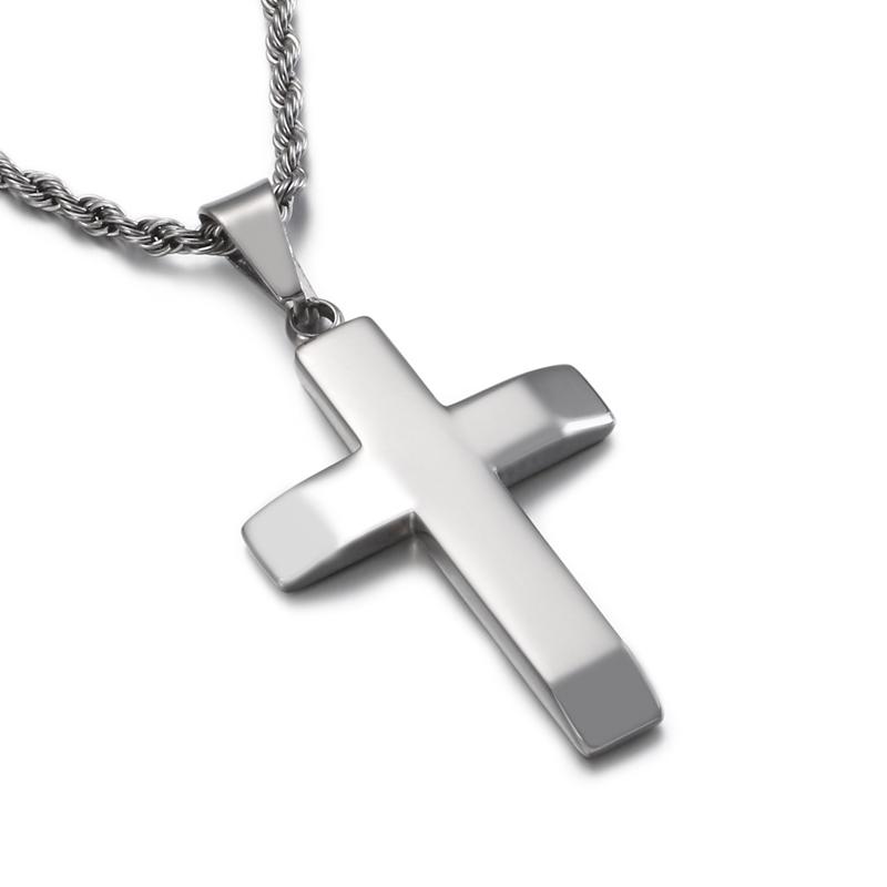 

Kalen New Link Chain Homme Cross Choker Stainless Steel 36*25mm Pendant Necklaces For Men Party Jewelry Collares Kolye 60cm