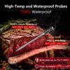 Wireless Bluetooth Meat Thermometer Digital Probes with HD Display & APP Monitoring for Rotisserie Grill BBQ Smoker Steak