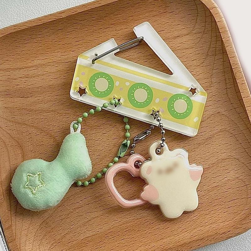1PC DIY Accessories Cute Ornament Bag Charms Bag Pendants Clear Acrylic Keychain Funny Keyring Y2K Pendants Creative Multicolor