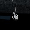 S925 Sterling Silver Heart Stone Necklace for Women - Romantic Everyday Wear, Perfect for Dating & Valentine's Day.