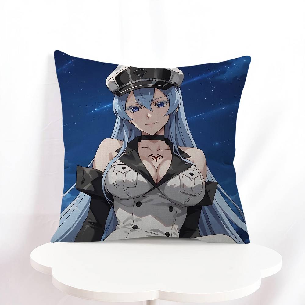 Esdeath Anime Cushion Cover Pillowcase Upholstery Sofa Throw Pillow Home Decor Pillowcas