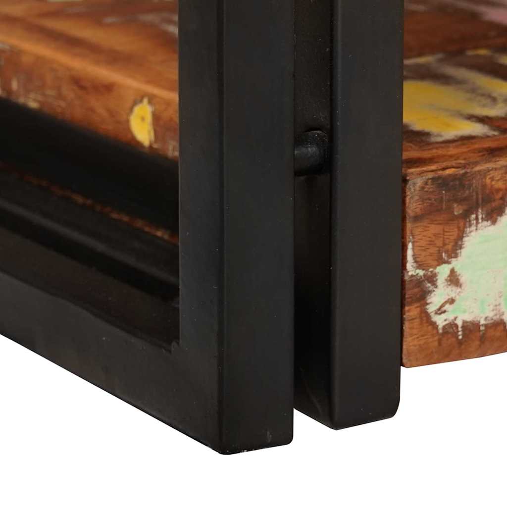 Nightstand in Brown and Black 38 x 33 x 58 cm Solid Reclaimed Wood