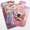 Laser Rainbow Self Sealing Bag Reusable Sealed Zipper Lock Packaging Bag Earrings Necklaces Hair Accessories Wrapping Pouch Product Storage Sack