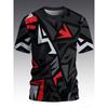 Pánské Módní 3D Tištěné Pánské Tričko Kulatý Výstřih Krátký Rukáv Trendy Street Wear