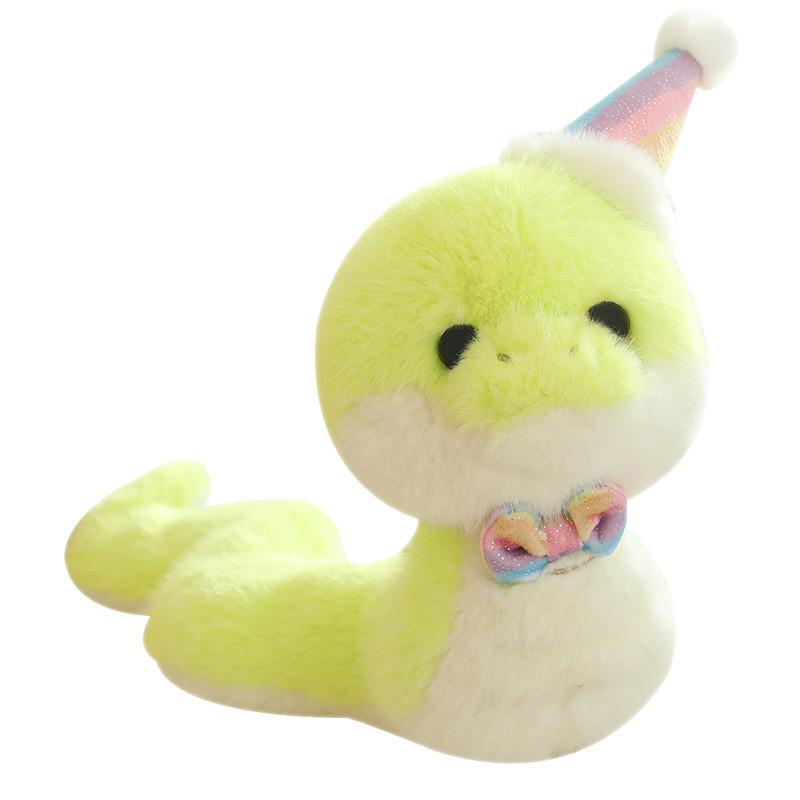 Birthday Snake Hat Animal Plush Toy Cartoon Stuffed Doll Room Gift Decoration