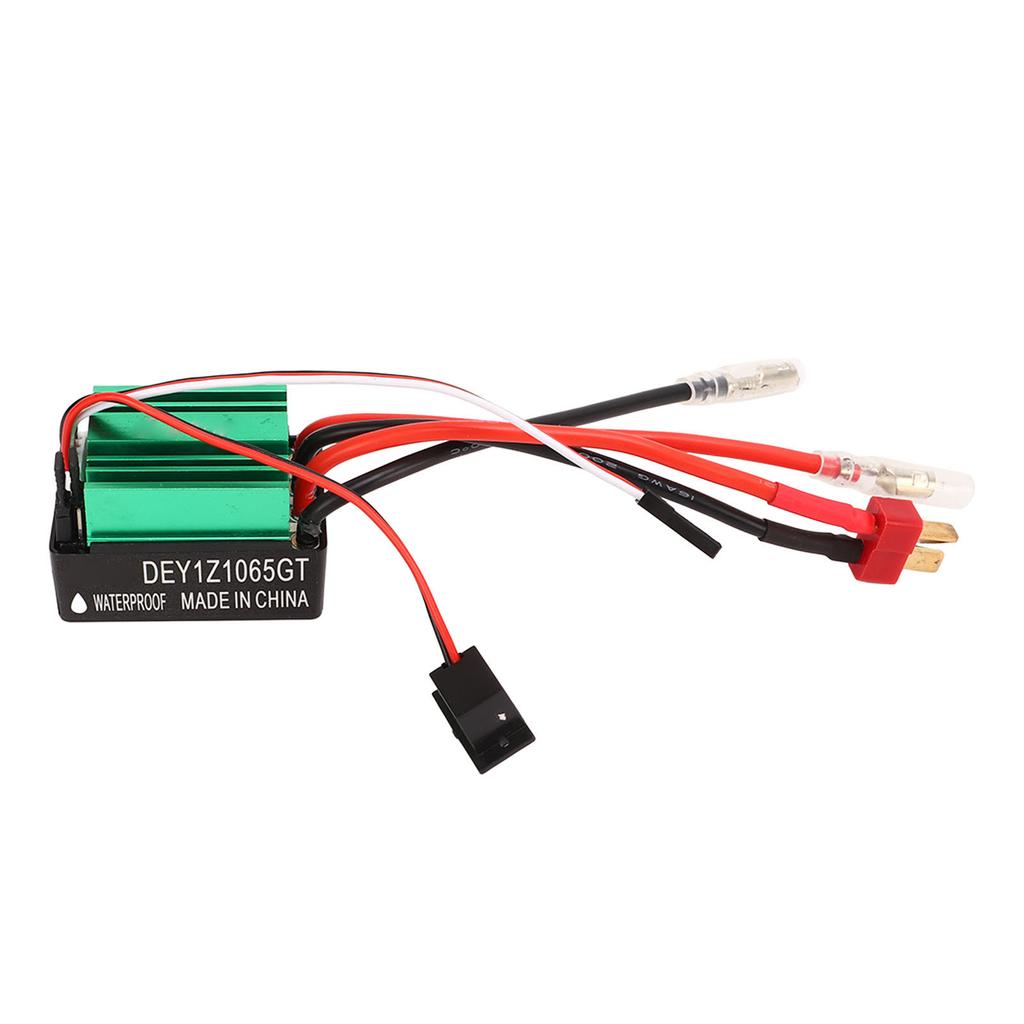 65A RC Brushed ESC Waterproof RC Crawler Ship Model ESC T Plug Brushed ESC Replacement Part