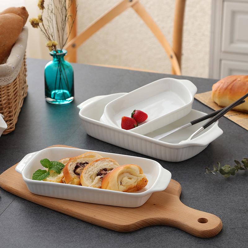 Western Style Ceramic Baking Dish - Oven Safe for Rice, Cheese, Pizza, and Pasta