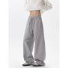 Men American Retro Heavyweight Patchwork Wide Leg Casual Sports Sweatpants
