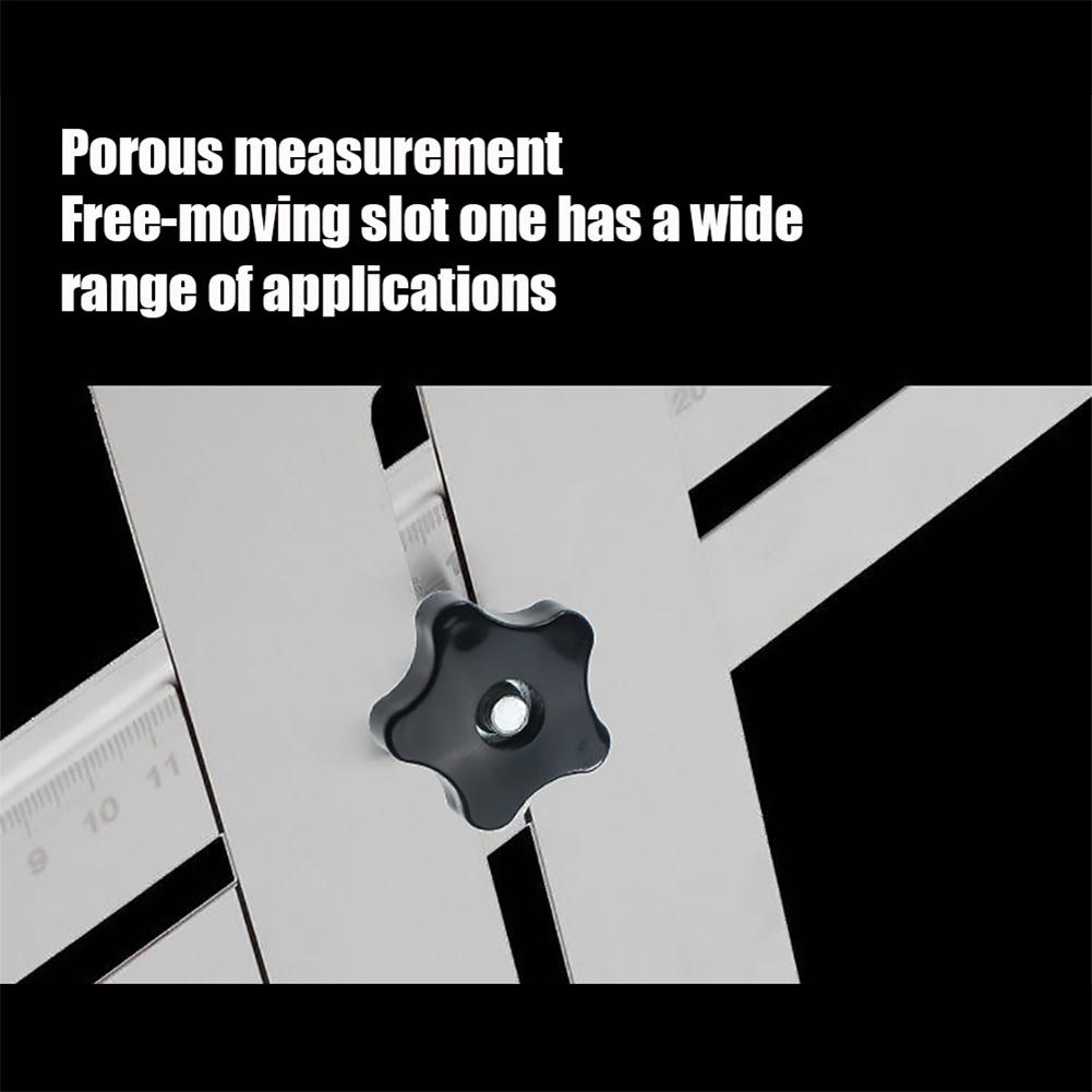 Tile Locator Ruler Multifunctional Stainless Steel Adjustable Punching Measuring Ruler Tile Tools For House Decorated Work