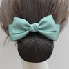 Hair Clip Satin Bowknot Decor Hair Net Bank Worker Hair