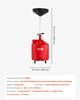 68L Waste Oil Drain Tank, Industrial Fluid Drain Tank with Adjustable Funnel Height, Portable Oil Drainer with Wheels, Fluid Fuel Transfer Drainage