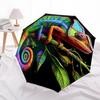 1pc Chameleon Colors Automatic Folding Umbrella   Compact 8 Rib Design, Durable Iron Frame for Travel, Outdoor,  a0920096