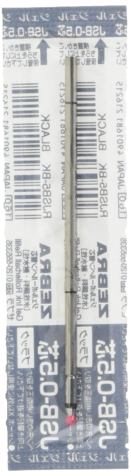 

Стержень гелевой шариковой ручки Zebra Sharbo черный 10 шт. BRJSB5BK JSB-0.5 чёрный