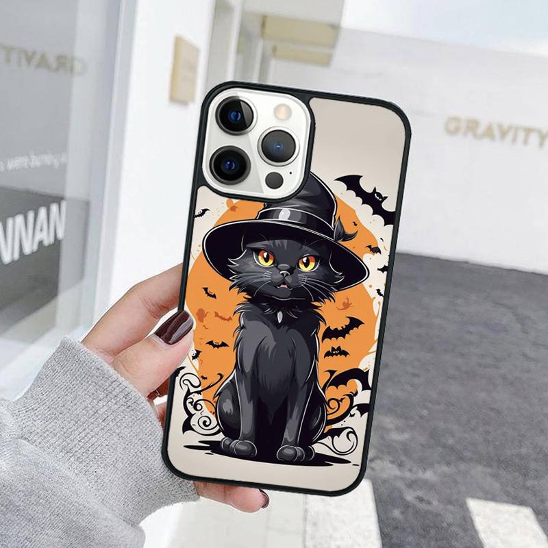 Animal Cartoon Halloween Cat Phone Case For iPhone 17 Air 15 16 Cover  11 13 14 Pro Max 12 Plus Max Fundas