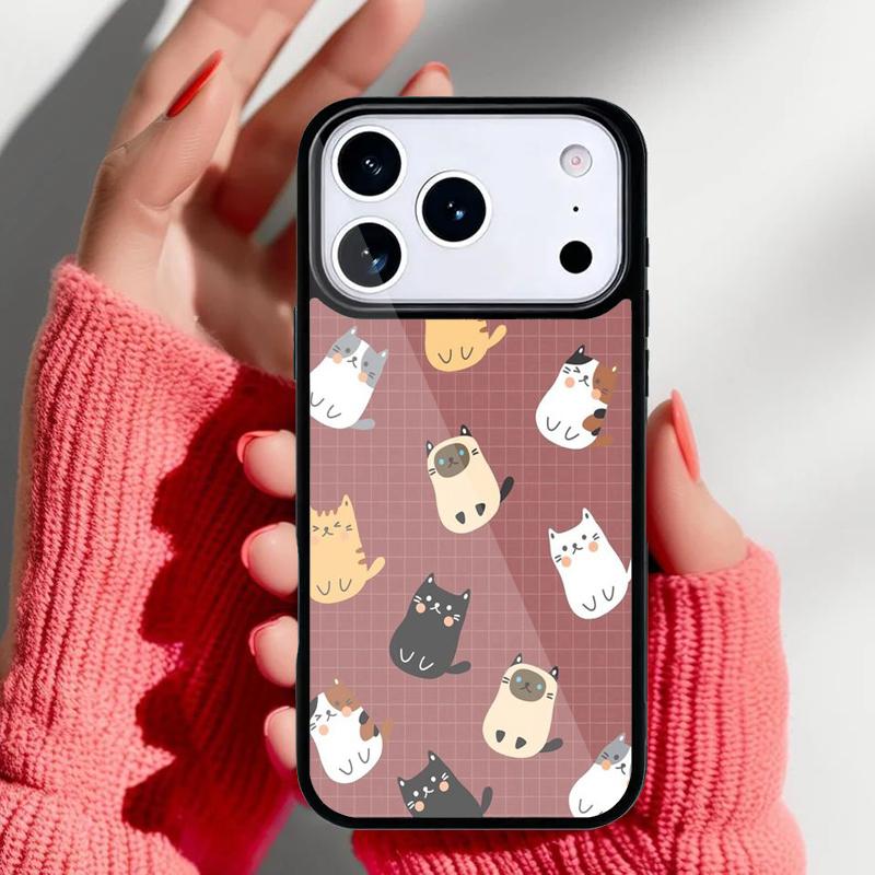 Cartoon Animal Dog Cat Pig Phone Case for iPhone 17 16 15 14 13 Pro Max Back Cover for 12 11 Pro Coque