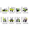 8 Pack Realistic Panda Figurines Small Animal Models Miniatures Ornaments for Cake Toppers and Garden Decors Accessories